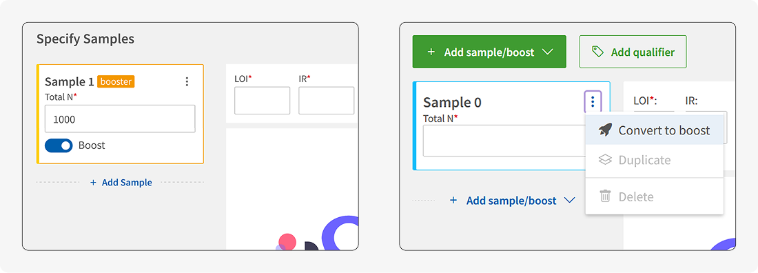 Changing how samples switch between booster and normal